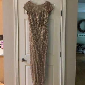 Beautiful Bronze/Gold Full Length Gown